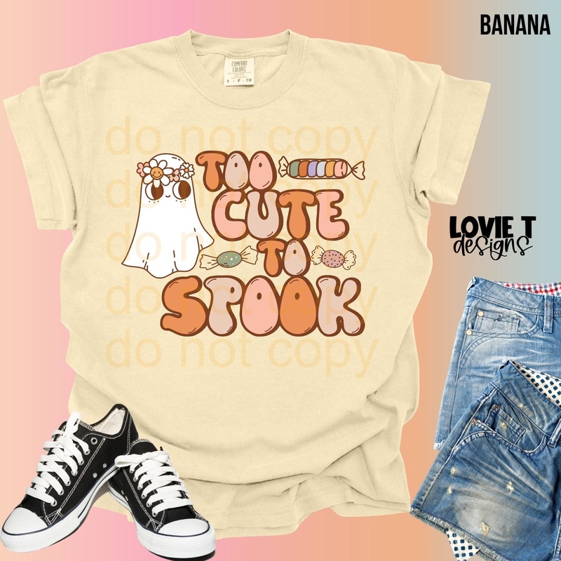 Too Cute To Spook|Pocket 3.5″-4″|Infant|Toddler|Youth 8.5|Adult 11″|Adult 12″