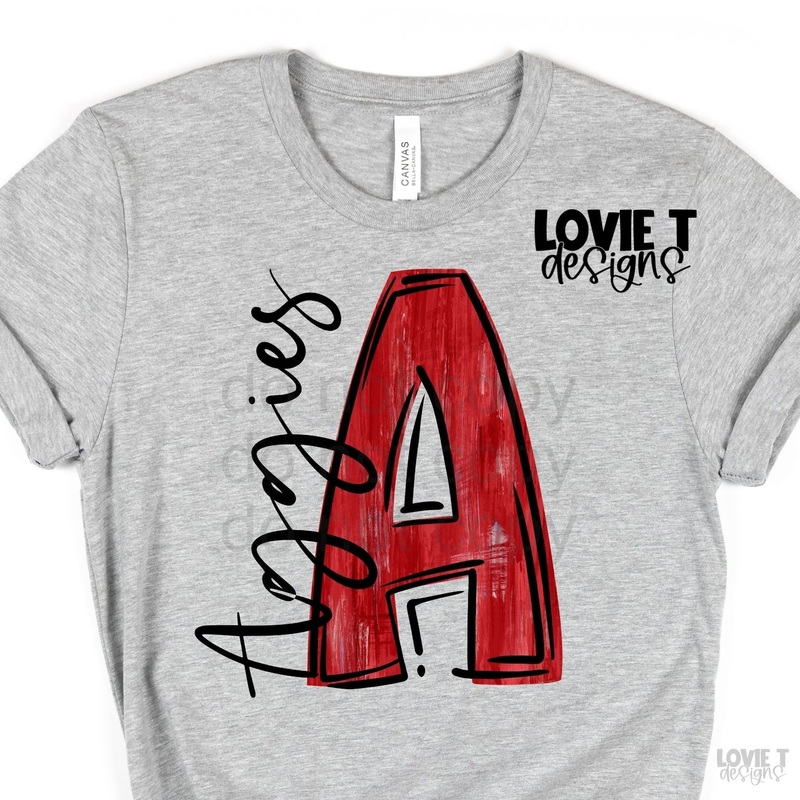 Red And Black A Aggies|Pocket 3.5″-4″|Infant|Toddler|Youth 8.5|Adult 11″|Adult 12″