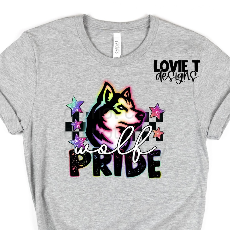 Wolf(1) Neon Lights Mascot|Pocket 3.5″-4″|Infant|Toddler|Youth 8.5|Adult 11″|Adult 12″