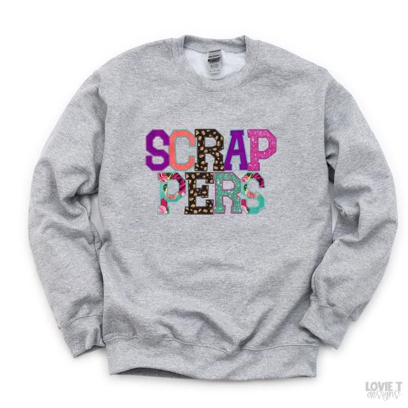 Scrappers Faux Applique|Pocket 3.5″-4″|Infant|Toddler|Youth 8.5|Adult 11″|Adult 12″