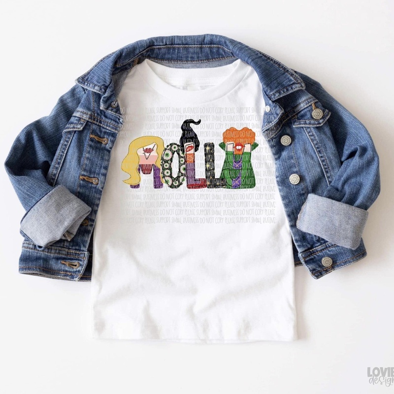 Witchy Alpha|Infant|Toddler|Youth 8.5|Adult 11″|Adult 12″|Mockup