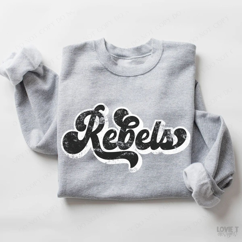 Rebels Retro Font|Pocket 3.5″-4″|Infant|Toddler|Youth 8.5|Adult 11″|Adult 12″