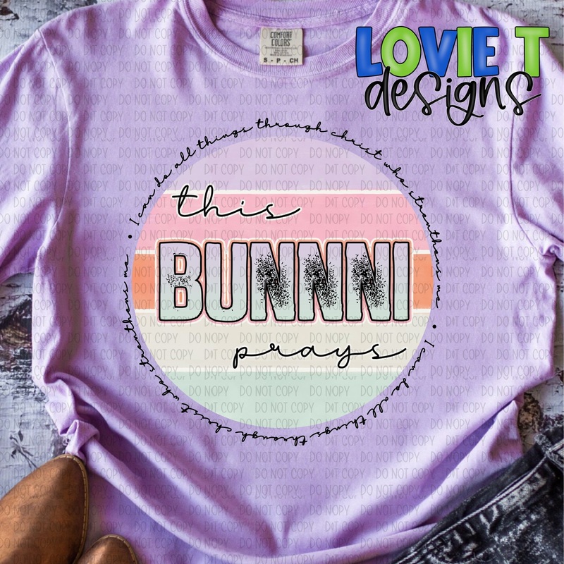 This Bunni Prays|Pocket 3.5″-4″|Infant|Toddler|Youth 8.5|Adult 11″|Adult 12″