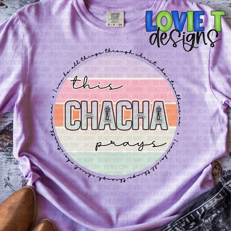 This Chacha Prays|Pocket 3.5″-4″|Infant|Toddler|Youth 8.5|Adult 11″|Adult 12″