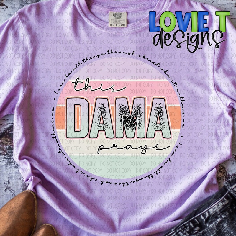 This Dama Prays|Pocket 3.5″-4″|Infant|Toddler|Youth 8.5|Adult 11″|Adult 12″