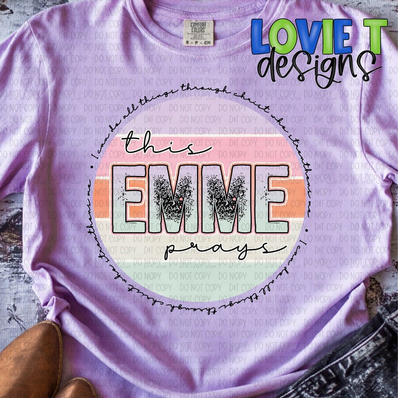 This Emme Prays|Pocket 3.5″-4″|Infant|Toddler|Youth 8.5|Adult 11″|Adult 12″