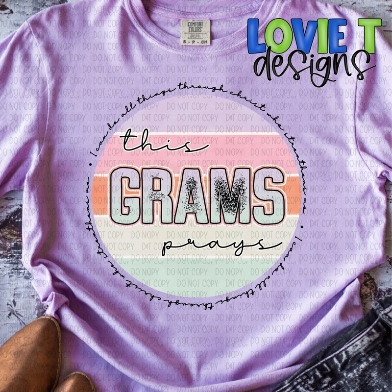 This Grams Prays|Pocket 3.5″-4″|Infant|Toddler|Youth 8.5|Adult 11″|Adult 12″