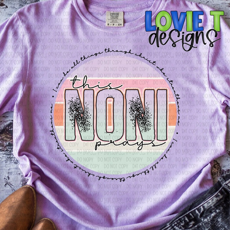 This Noni Prays|Pocket 3.5″-4″|Infant|Toddler|Youth 8.5|Adult 11″|Adult 12″