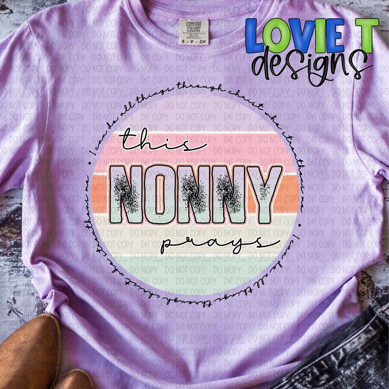 This Nonny Prays|Pocket 3.5″-4″|Infant|Toddler|Youth 8.5|Adult 11″|Adult 12″