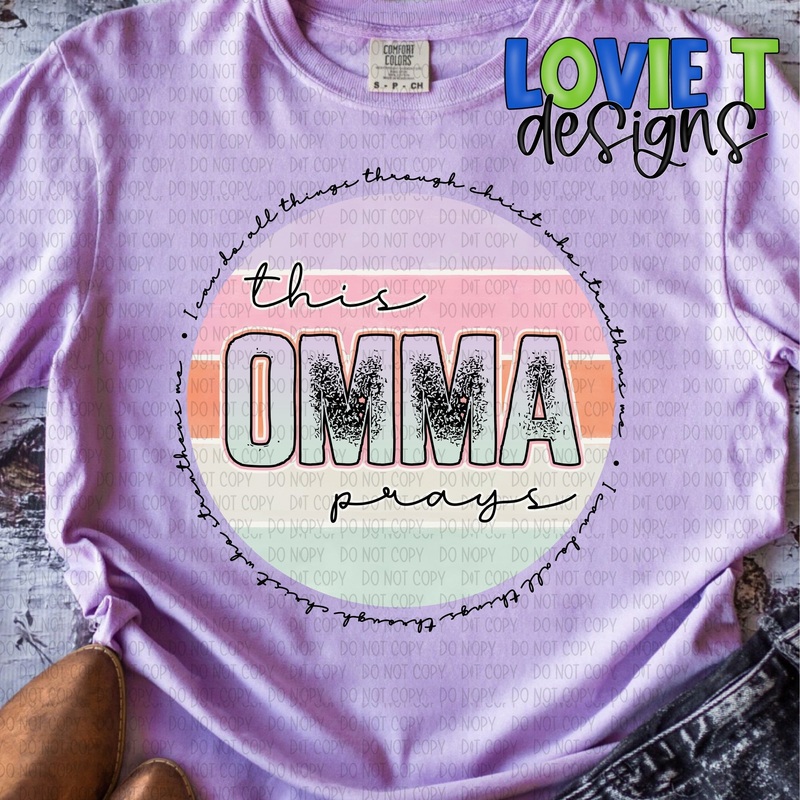 This Omma Prays|Pocket 3.5″-4″|Infant|Toddler|Youth 8.5|Adult 11″|Adult 12″