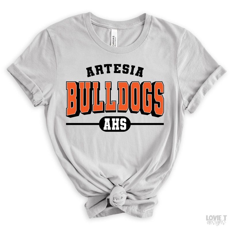 Artesia Bulldogs|Pocket 3.5″-4″|Infant|Toddler|Youth 8.5|Adult 11″|Adult 12″