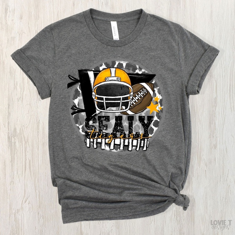Sealy Tigers Gold Helmet Black Pennant