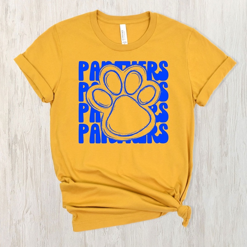 Stacked Mascots Panthers Paw Royal 0042Ff