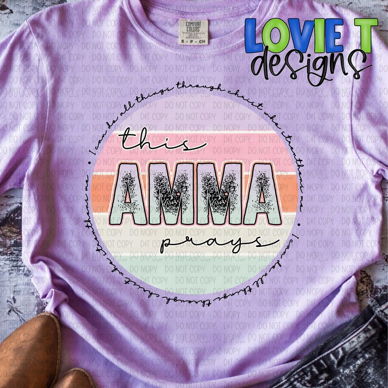 This Amma Prays|Pocket 3.5″-4″|Infant|Toddler|Youth 8.5|Adult 11″|Adult 12″