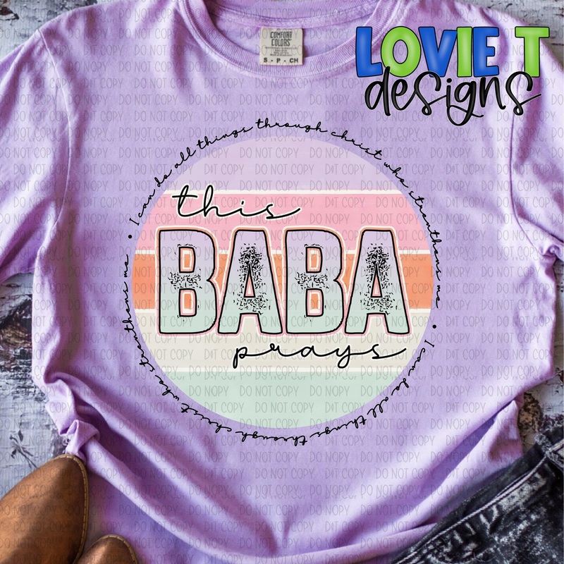 This Baba Prays|Pocket 3.5″-4″|Infant|Toddler|Youth 8.5|Adult 11″|Adult 12″