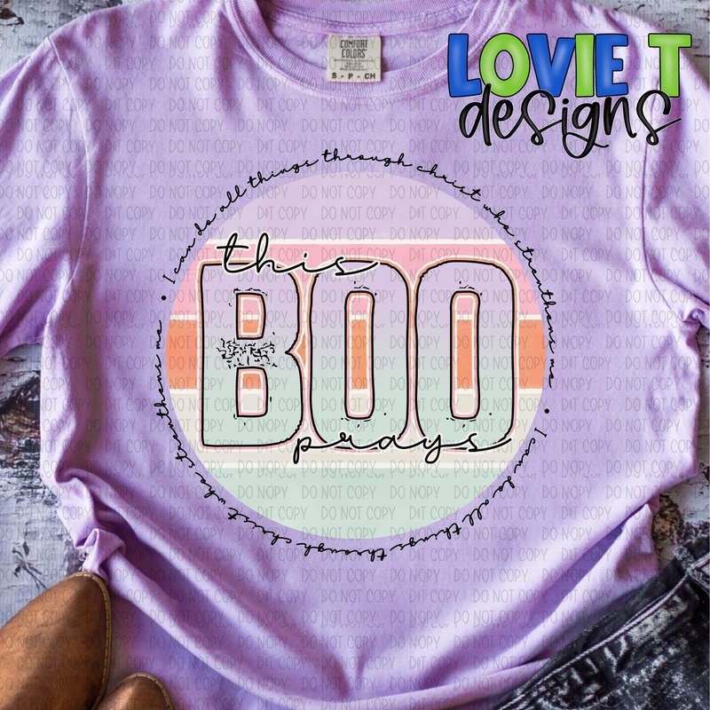 This Boo Prays|Pocket 3.5″-4″|Infant|Toddler|Youth 8.5|Adult 11″|Adult 12″