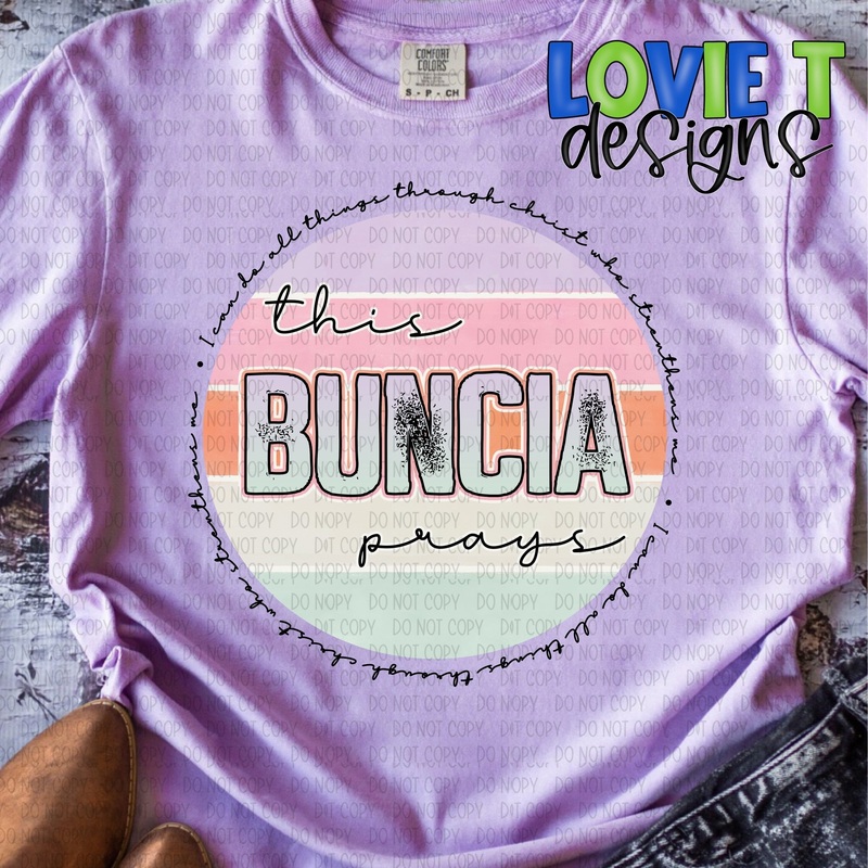This Bunica Prays|Pocket 3.5″-4″|Infant|Toddler|Youth 8.5|Adult 11″|Adult 12″