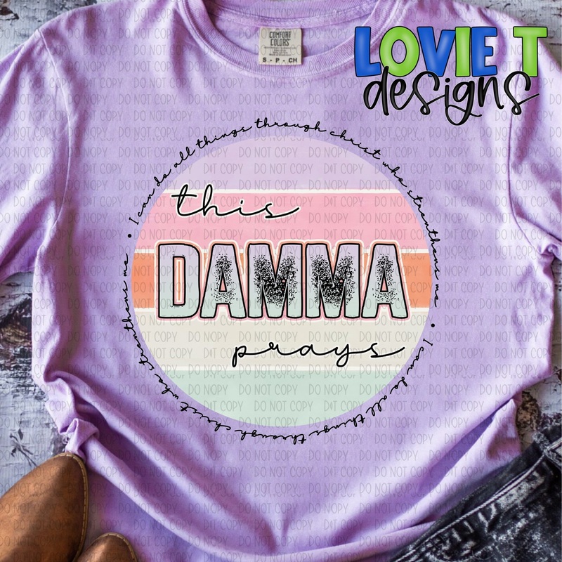 This Damma Prays|Pocket 3.5″-4″|Infant|Toddler|Youth 8.5|Adult 11″|Adult 12″
