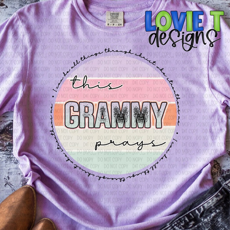 This Grammy Prays|Pocket 3.5″-4″|Infant|Toddler|Youth 8.5|Adult 11″|Adult 12″