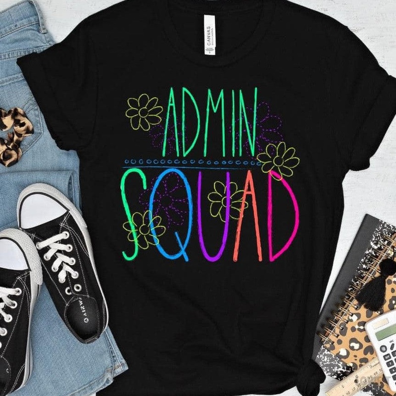 ADMIN SQUAD|Pocket 3.5″-4″|Infant|Toddler|Youth 8.5|Adult 11″|Adult 12″