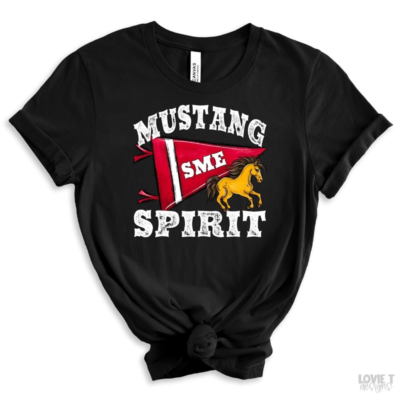Red Pennant Sme Mustangs|Pocket 3.5″-4″|Infant|Toddler|Youth 8.5|Adult 11″|Adult 12″