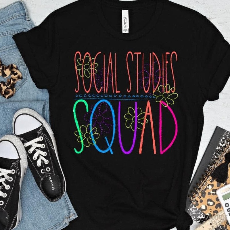 SOCIAL STUDIES SQUAD|Pocket 3.5″-4″|Infant|Toddler|Youth 8.5|Adult 11″|Adult 12″