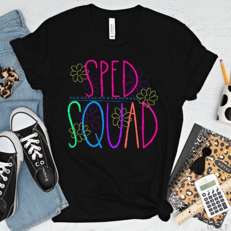 SPED SQUAD CHALKBOARD DESIGN|Pocket 3.5″-4″|Infant|Toddler|Youth 8.5|Adult 11″|Adult 12″