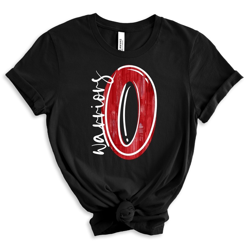 Warriors Red And White O White Font