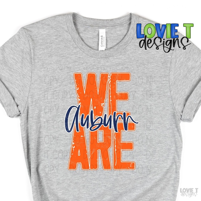 We Are Auburn|Pocket 3.5″-4″|Infant|Toddler|Youth 8.5|Adult 11″|Adult 12″