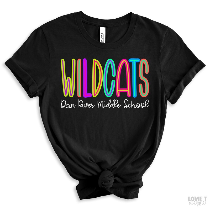 Wildcats Dan River Middle School Skinny Bright