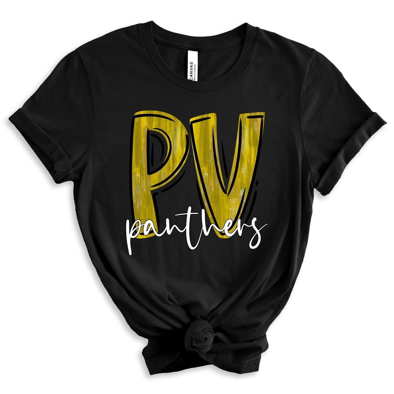 Yellow And Black Pv Panthers|Pocket 3.5″-4″|Infant|Toddler|Youth 8.5|Adult 11″|Adult 12″
