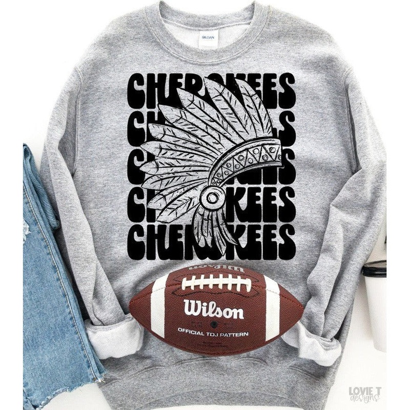 Stacked Cherokees|Pocket 3.5″-4″|Infant|Toddler|Youth 8.5|Adult 11″|Adult 12″