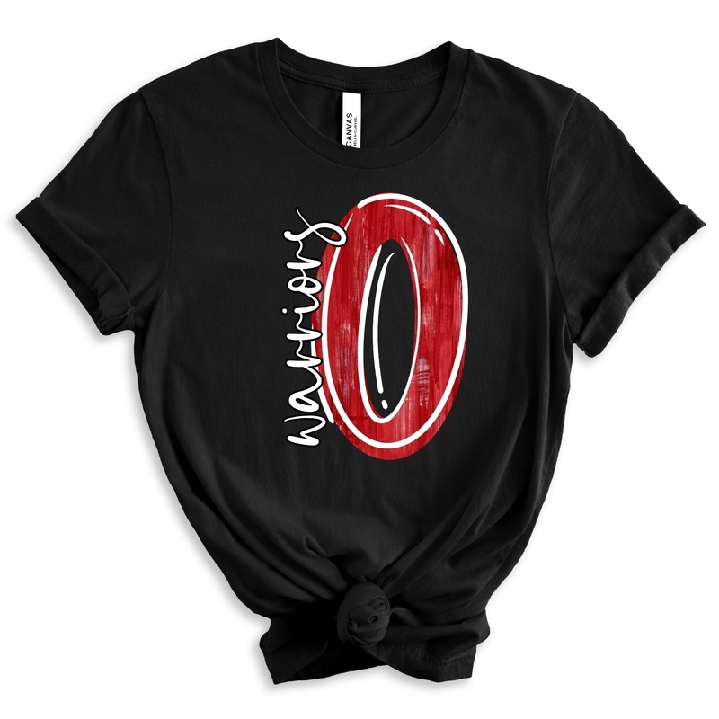 Warriors Red And White|Pocket 3.5″-4″|Infant|Toddler|Youth 8.5|Adult 11″|Adult 12″