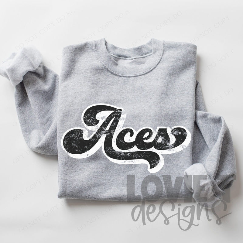 Aces Retro Font|Pocket 3.5″-4″|Infant|Toddler|Youth 8.5|Adult 11″|Adult 12″