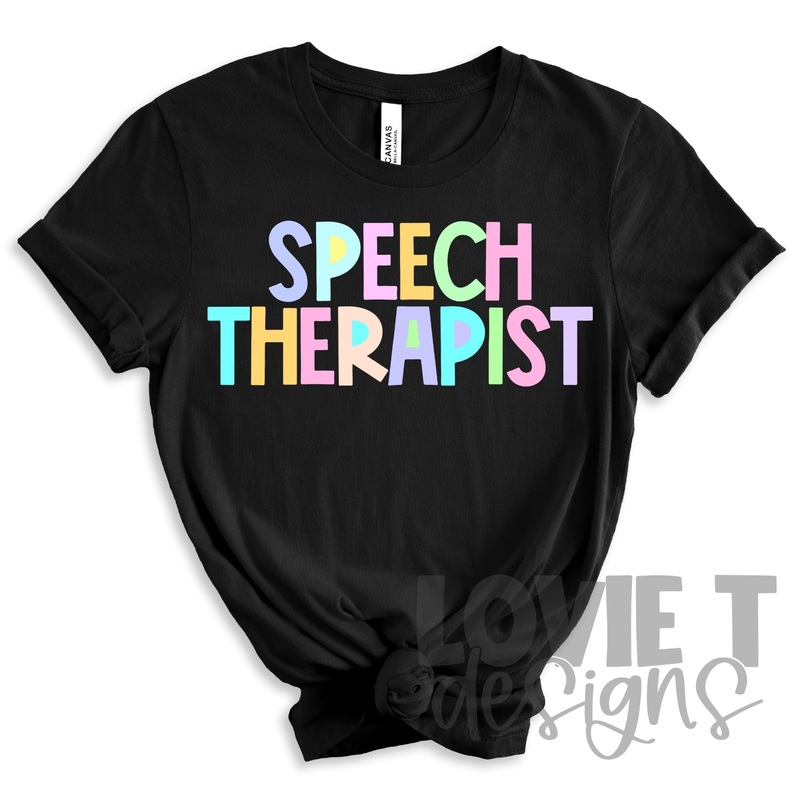 Speech Therapist Pastel Ld|Pocket 3.5″-4″|Infant|Toddler|Youth 8.5|Adult 11″|Adult 12″