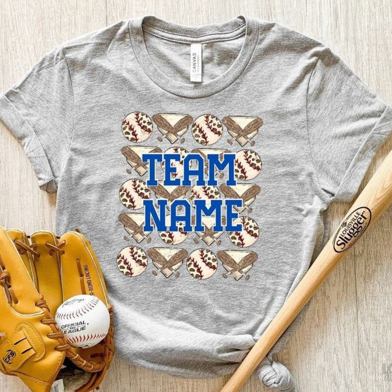 Stacked Bats And Baseballs|Pocket 3.5″-4″|Infant|Toddler|Youth 8.5|Adult 11″|Adult 12″|Mockup Only