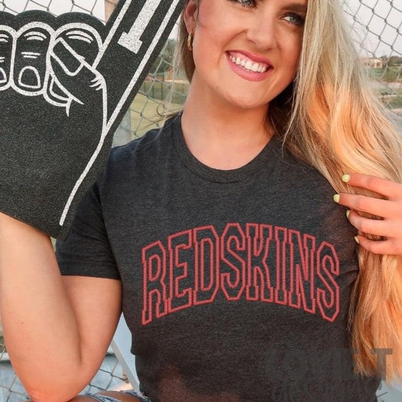 Redskins Faux Embroidery|Pocket 3.5″-4″|Infant|Toddler|Youth 8.5|Adult 11″|Adult 12″