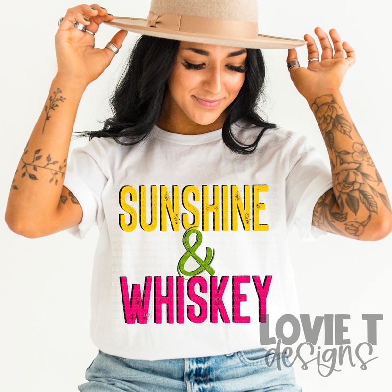 Sunshine & Whiskey|Pocket 3.5″-4″|Infant|Toddler|Youth 8.5|Adult 11″|Adult 12″