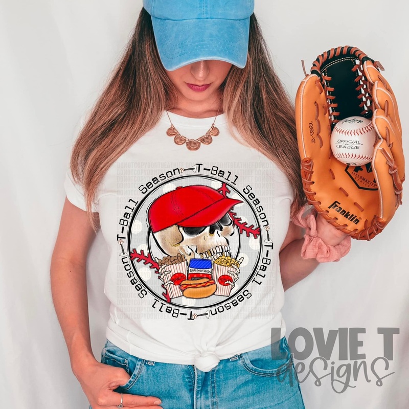 T-Ball Season Skellie|Pocket 3.5″-4″|Infant|Toddler|Youth 8.5|Adult 11″|Adult 12″