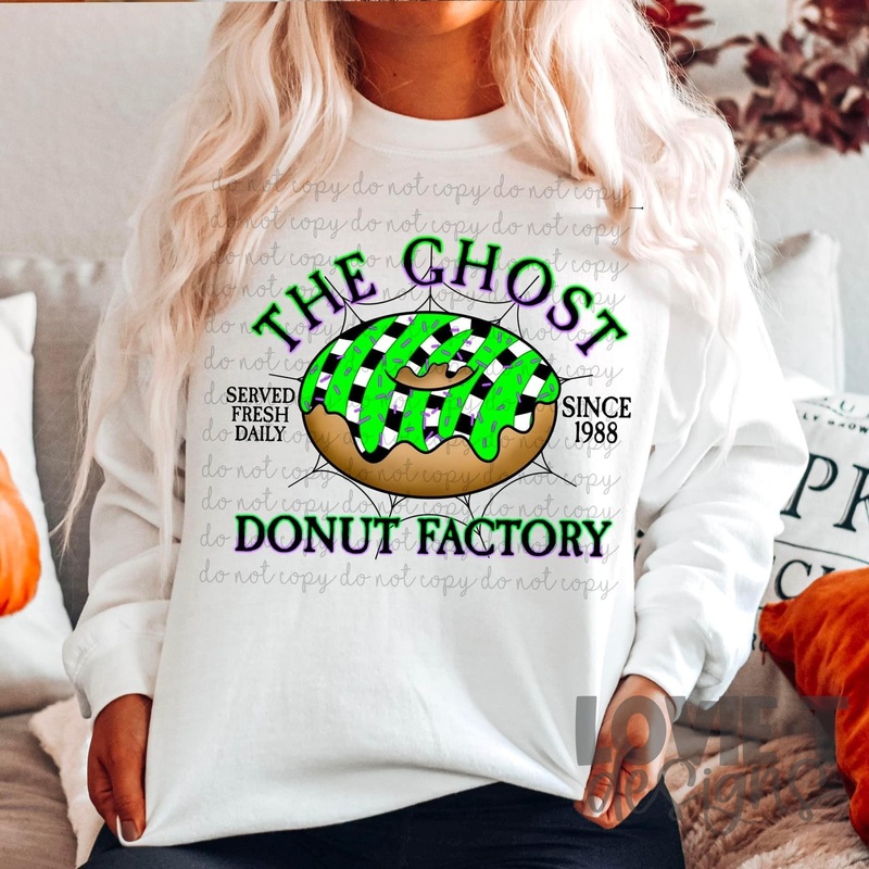 The Ghost Donut Factory|Pocket|Infant|Toddler|Youth|Adult 11″|Adult 12″