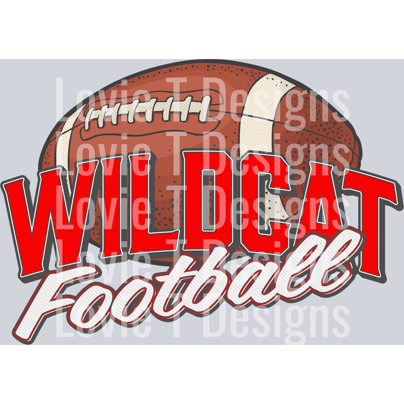 VINTAGE MASCOT SPORTS WILDCAT RED FOOTBALL