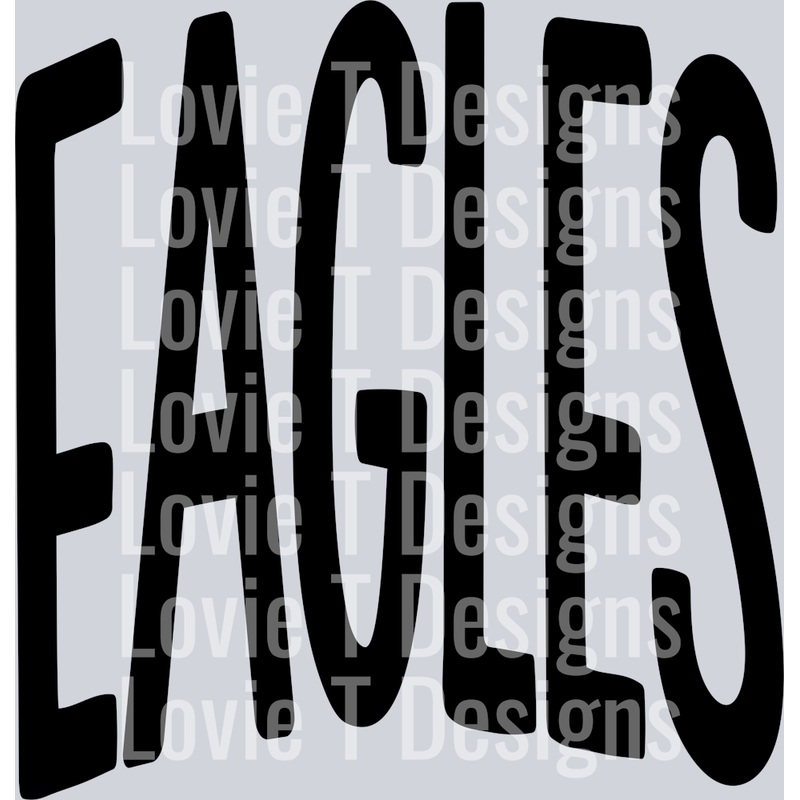 ARCHED MASCOTS EAGLES|Pocket 4″|Infant 6″|Toddler 7″|Youth 8.5″|Adult 11″|Adult 12″