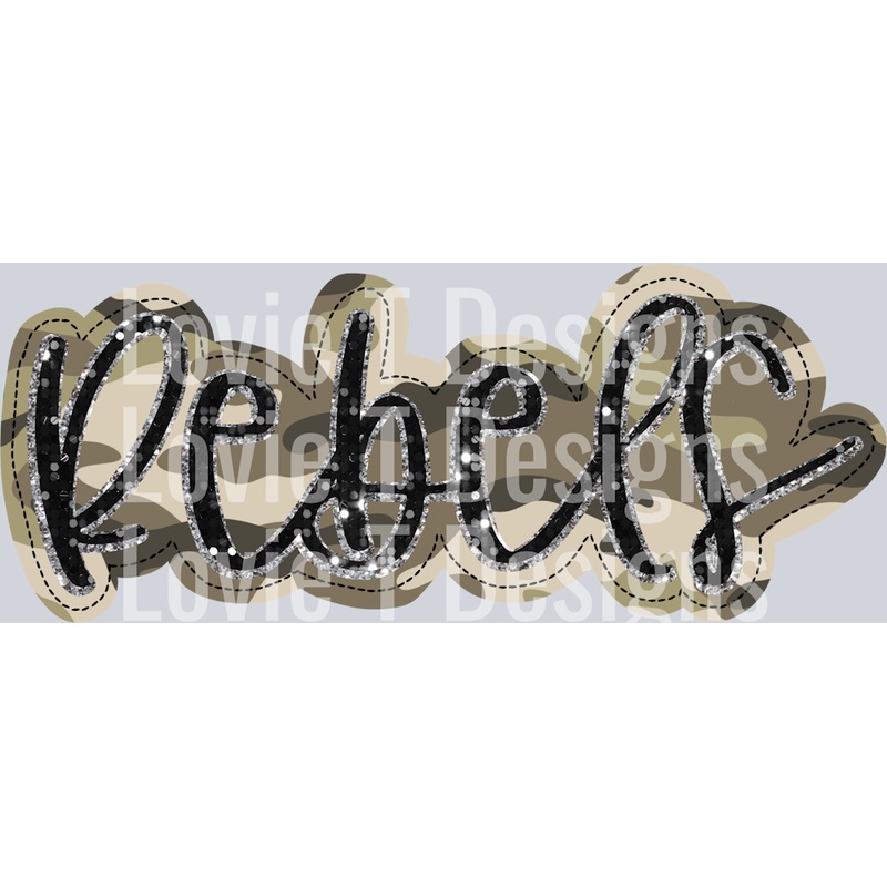 REBELS FAUX GLITTER APPLIQUE|Pocket 4″|Infant 6″|Toddler 7″|Youth 8.5″|Adult 11″|Adult 12″