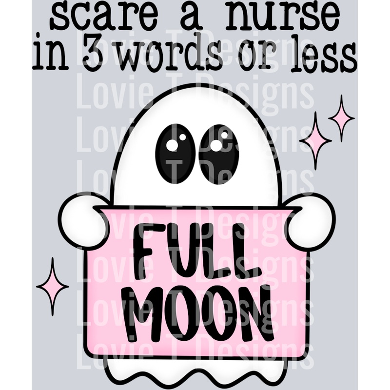 SCARE A NURSE, FULL MOON|Pocket 4″|Infant 6″|Toddler 7″|Youth 8.5″|Adult 11″|Adult 12″