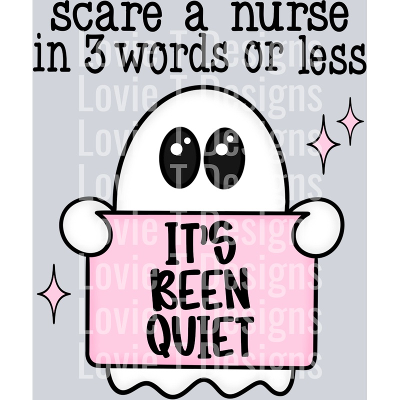SCARE A NURSE, QUIET|Pocket 4″|Infant 6″|Toddler 7″|Youth 8.5″|Adult 11″|Adult 12″