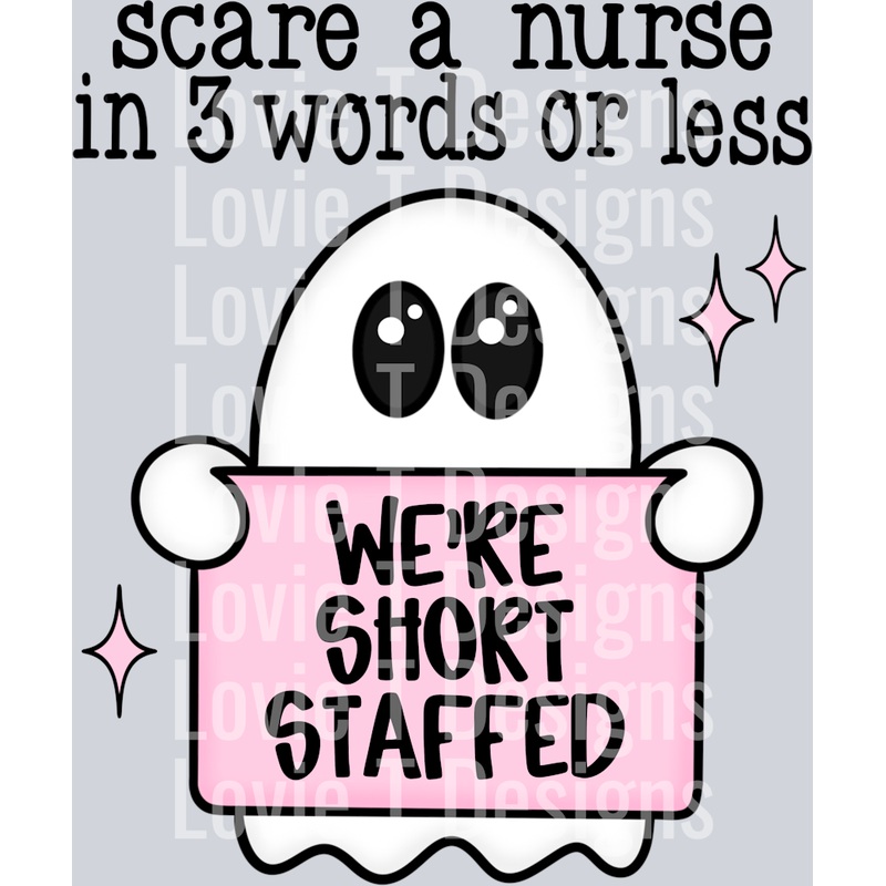 SCARE A NURSE, SHORT STAFFED|Pocket 4″|Infant 6″|Toddler 7″|Youth 8.5″|Adult 11″|Adult 12″