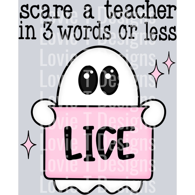 SCARE A TEACHER, LICE|Pocket 4″|Infant 6″|Toddler 7″|Youth 8.5″|Adult 11″|Adult 12″