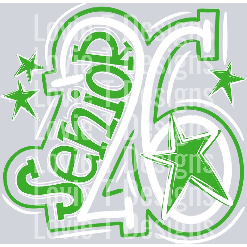 SENIOR 2026 WHITE LIME|Pocket 4″|Infant 6″|Toddler 7″|Youth 8.5″|Adult 11″|Adult 12″