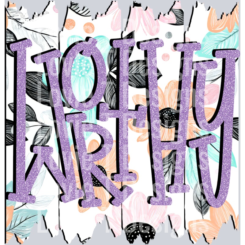 WORTHY BRUSH STROKE FLORAL|Pocket 4″|Infant 6″|Toddler 7″|Youth 8.5″|Adult 11″|Adult 12″