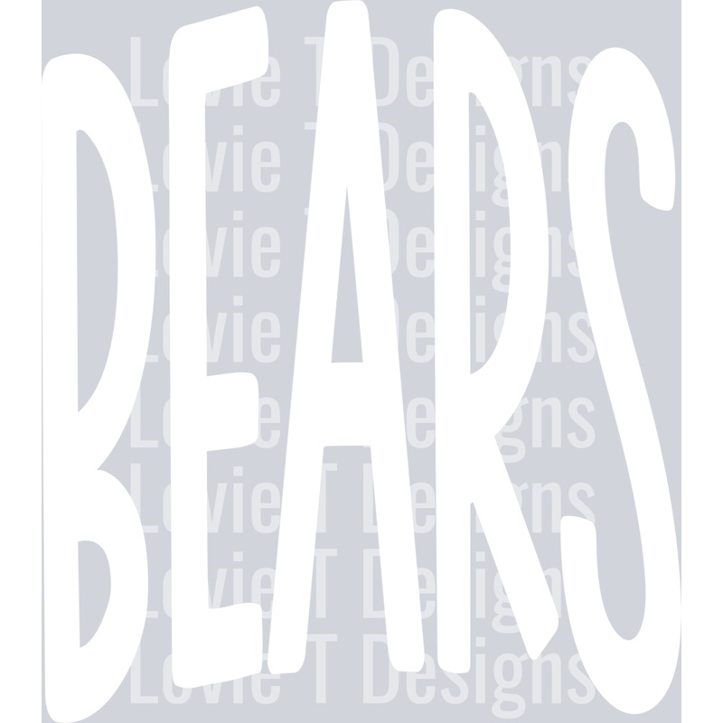 ARCHED MASCOTS BEARS WHITE|Pocket 4″|Infant 6″|Toddler 7″|Youth 8.5″|Adult 11″|Adult 12″